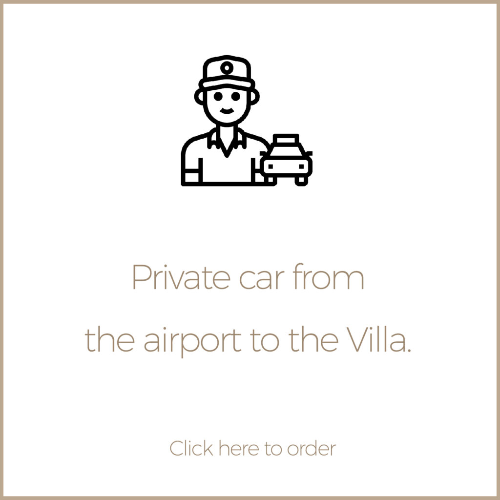 Service "A la carte": Private car from the airport to the villa.